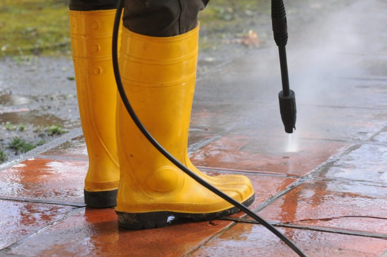 Power washing services are commonly used on patios